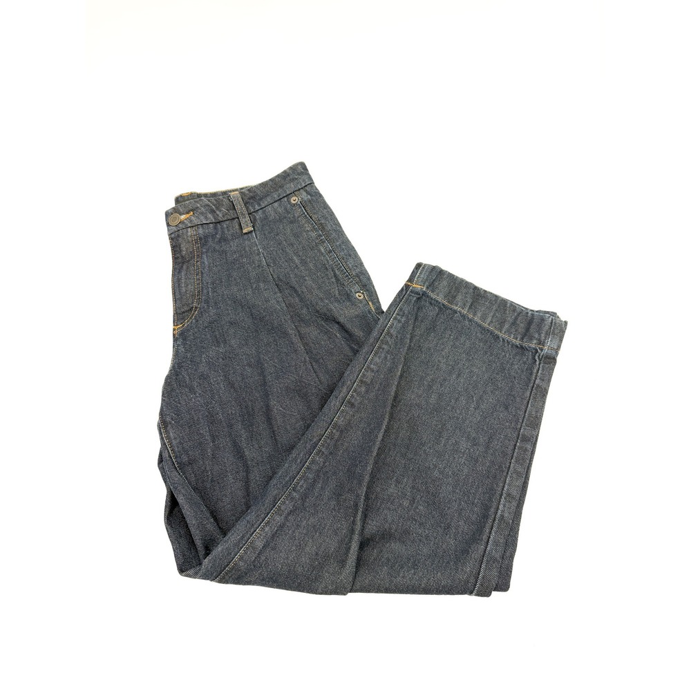 Banana Republic Jeans Women 27/4 Petite Dark Wash Mid-Rise Straight Pleated 0062 - Picture 9 of 9